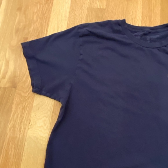 Patagonia Mens Blue Cotton Short Sleeve T-Shirt / Logo on Back/ Size M Slim Fit - Picture 7 of 11